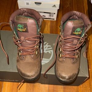 Timberland Dark Brown Leather Lace-Up Boots